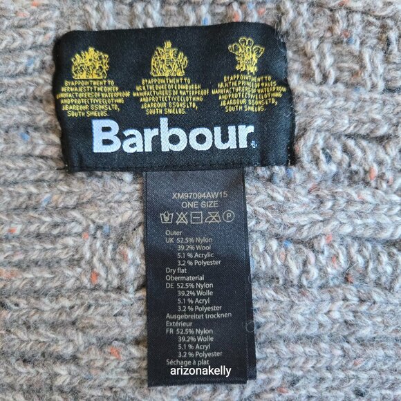NWOT Barbour Thick Cable Knit Tweedy Donegal-style Wool Blend Scarf - Picture 2 of 15